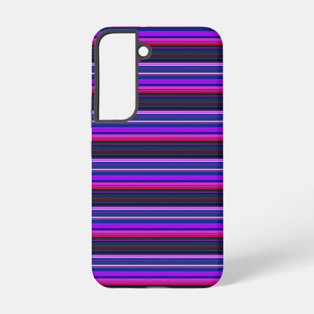Cute pink purple stripes samsung galaxy s22 case (Back)