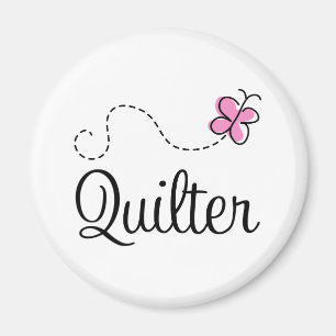 Cute Pink Quilter Gift Magnet