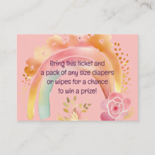 Cute Pink Rabbit Baby Shower Enclosure Card