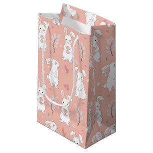 Cute Pink Rabbit Spring Small Gift Bag