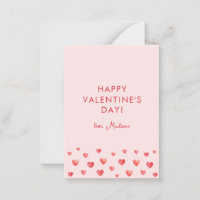 Cute Pink Red Hearts Valentine's Day