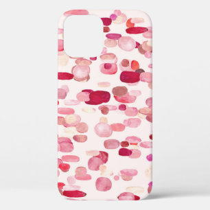 Cute Pink Red Spots Seamless iPhone 12 Case