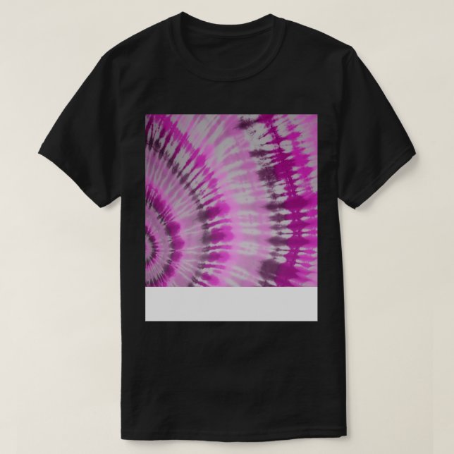 Cute Pink Retro Tie Dyed T-Shirt (Design Front)
