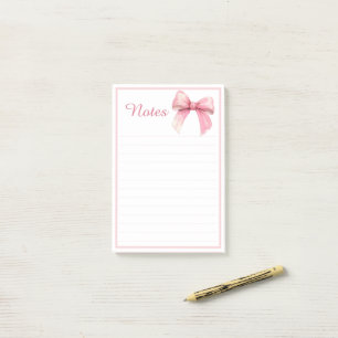 Cute Pink Ribbon Bow Coquette Aesthetic Notes