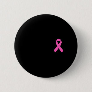 Cute Pink Ribbon Breast Cancer Awareness Women Men 6 Cm Round Badge