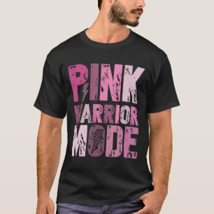 Cute Pink Ribbon Warrior Mode - Retro Breast Cance T-Shirt