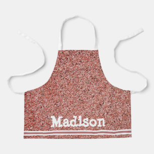 Cute Pink Rose Gold Glitter Girls Personalised Apron