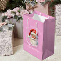 Cute Pink Santa Claus Personalised Girls Christmas