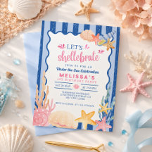 Cute Pink Shellebrate Seashell Under The Sea