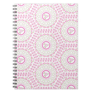 Cute Pink Simple Geometric Whimsical Pattern  Notebook