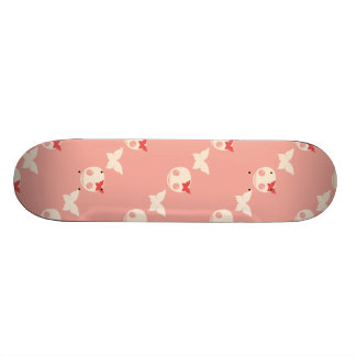 Cute Pink Skulls Skateboard