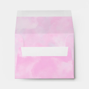 Cute Pink Sky Cloud Themed Envelope