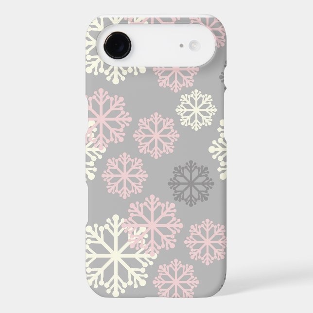 Cute Pink Snowflake Winter iPhone 6 case (Back)