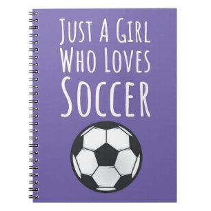 Cute Pink Soccer Gifts Player Team Girl Kids Notebook