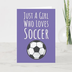 Cute Pink Soccer Girl Card