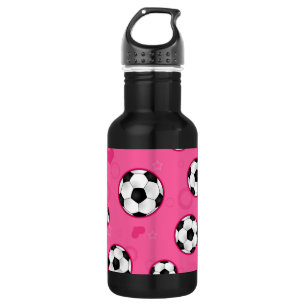 Cute Pink Soccer Star Print 532 Ml Water Bottle