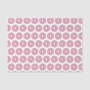 Cute Pink Sparkles Doughnuts Pattern Kids Birthday Tissue Paper