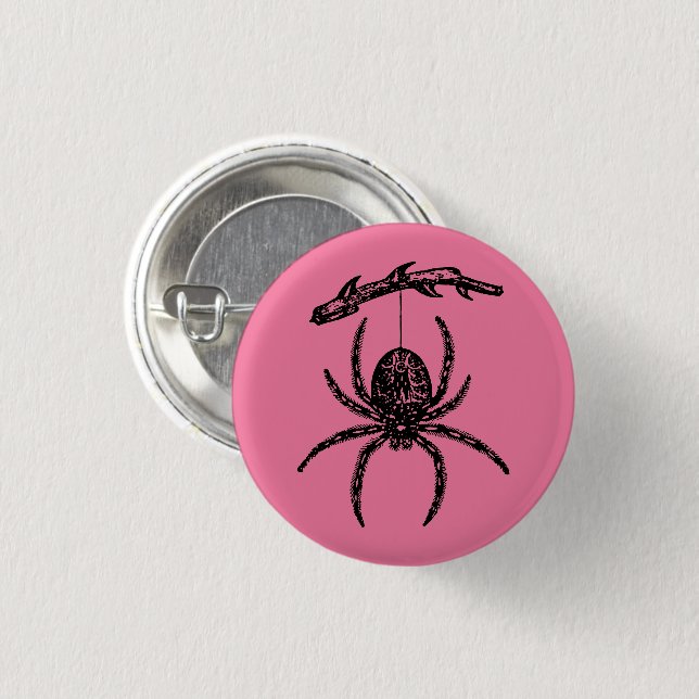 Cute Pink Spider 3 Cm Round Badge (Front & Back)