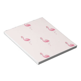 Cute pink standing flamingo notepad