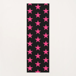 Cute Pink Star Pattern Long Yoga Mat