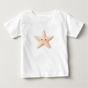 Cute Pink Starfish Baby T-Shirt