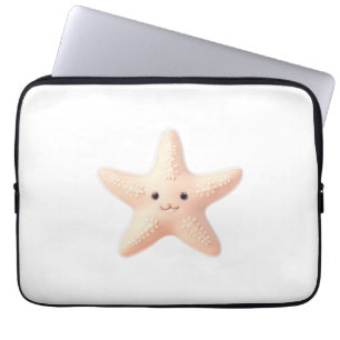 Cute Pink Starfish Laptop Sleeve