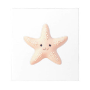 Cute Pink Starfish Notepad