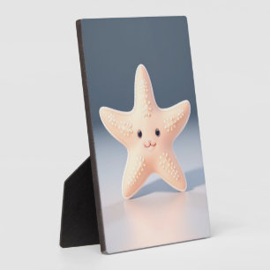 Cute Pink Starfish Plaque