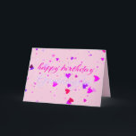 Cute Pink Stars Granddaughter Birthday Card<br><div class="desc">The Cute Pink Stars Granddaughter Birthday Card features pink stars and hearts with an easily editable message for you to easily customise for your granddaughter's birthday card.</div>