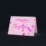 Cute Pink Stars Granddaughter Birthday Card<br><div class="desc">The Cute Pink Stars Granddaughter Birthday Card features pink stars and hearts with an easily editable message for you to easily customise for your granddaughter's birthday card.</div>