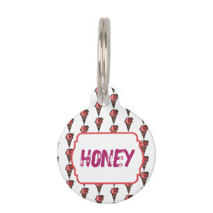 Cute Pink Strawberry Ice Cream Pet Lover Aesthetic Tag