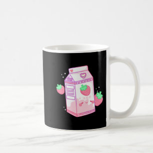 Cute Pink Strawberry Milk Japanese Kawaii Retro s  Coffee Mug