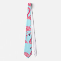 Cute Pink Summer Painted Flamingo Pattern Blue