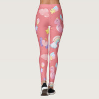 Cute pink sweet dinosaur rainbow balloon Pattern 