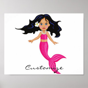Cute Pink-tailed Mermaid Thunder_Cove Poster