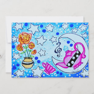Cute Pink Tea Pot Thank You Card