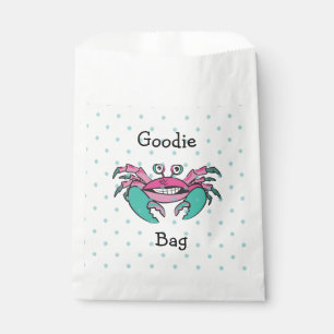 Cute Pink & Teal Crab Goodie Bag