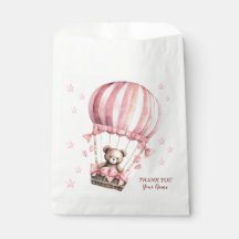 Cute Pink Teddy Bear Hot Air Balloon Party