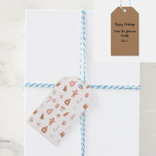 Cute Pink Themed Christmas Gift Tags