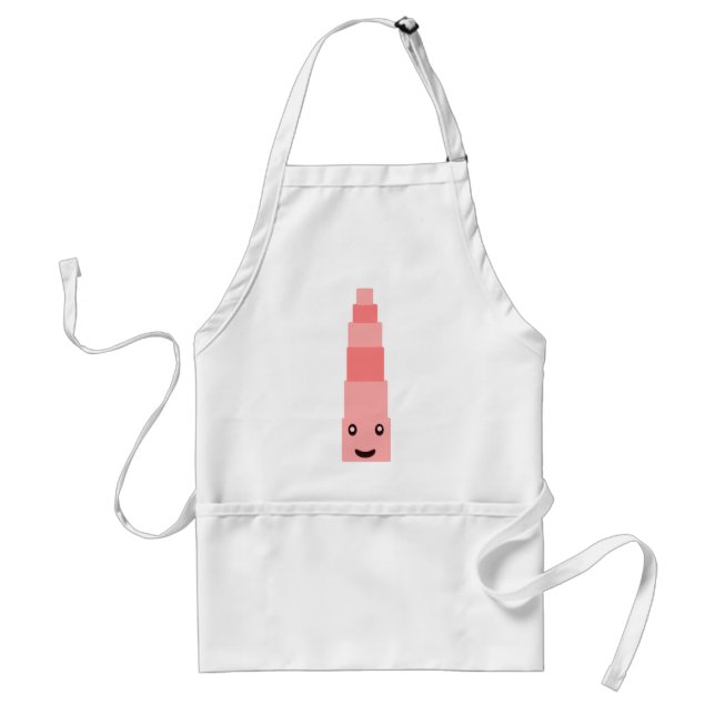 Cute Pink Tower Montessori Standard Apron (Front)