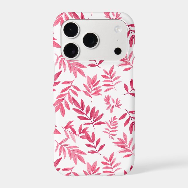 Cute pink tropical leaf pattern beach  (Back)