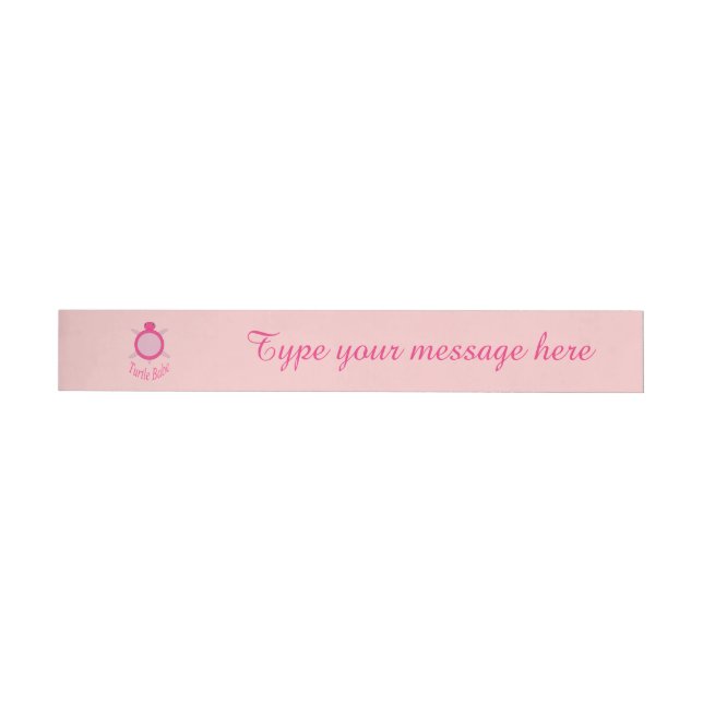 Cute Pink Turtle Babe Custom Labels (Individual)