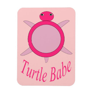 Cute Pink Turtle Babe Magnet