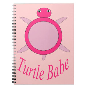 Cute Pink Turtle Babe Notebook