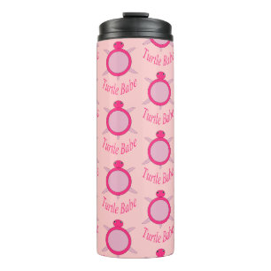 Cute Pink Turtle Babe Thermal Tumbler