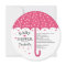 Cute Pink Umbrella Girls Baby Shower Invitation