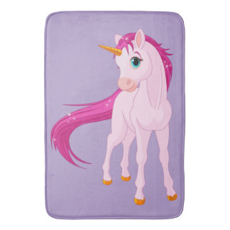 Cute Pink Unicorn Bath Mat