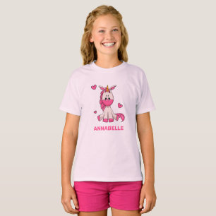 Cute Pink Unicorn Birthday Girl Outfit T-Shirt