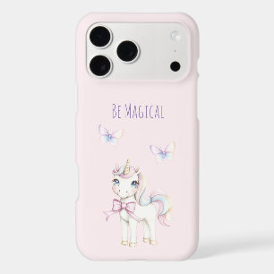Cute Pink Unicorn Butterflies Be Magical