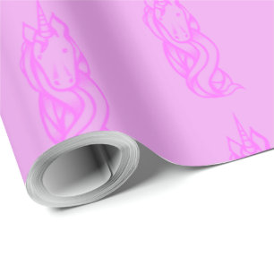 Cute Pink Unicorn Pattern Magical Wrapping Paper